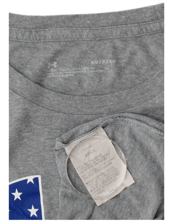 Under Armour Camiseta gráfica para hombre Top pequeño de algodón moteado gris