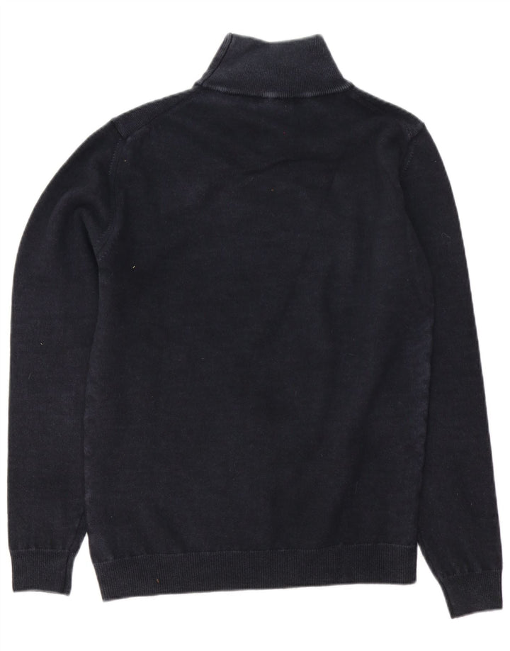 Jacob Cohen Jersey de cuello alto para hombre de lana azul marino mediano