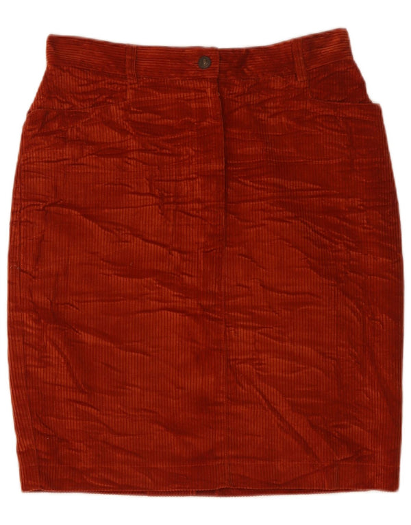 Olivia Hassler Falda de pana para mujer IT 44 Mediana W28 Algodón naranja