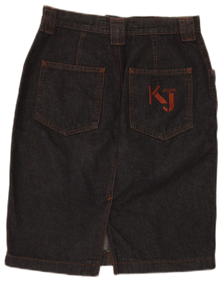 Falda Vaquera Krizia Mujer W36 Grande Gris Algodón