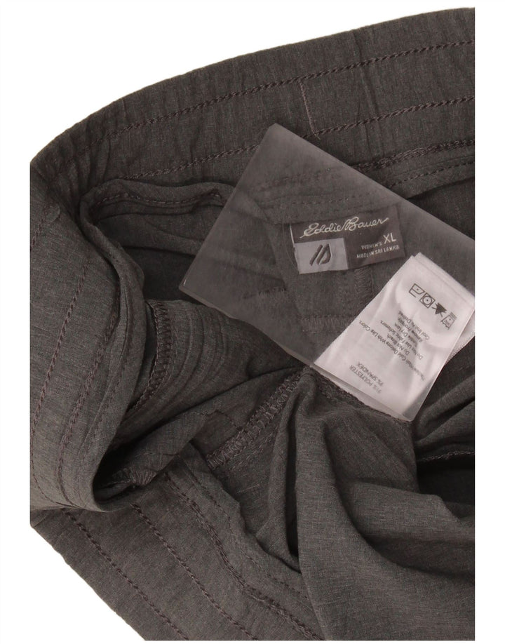 Eddie Bauer Pantalones Capri Cargo para Mujer UK 40 XL Poliéster Gris