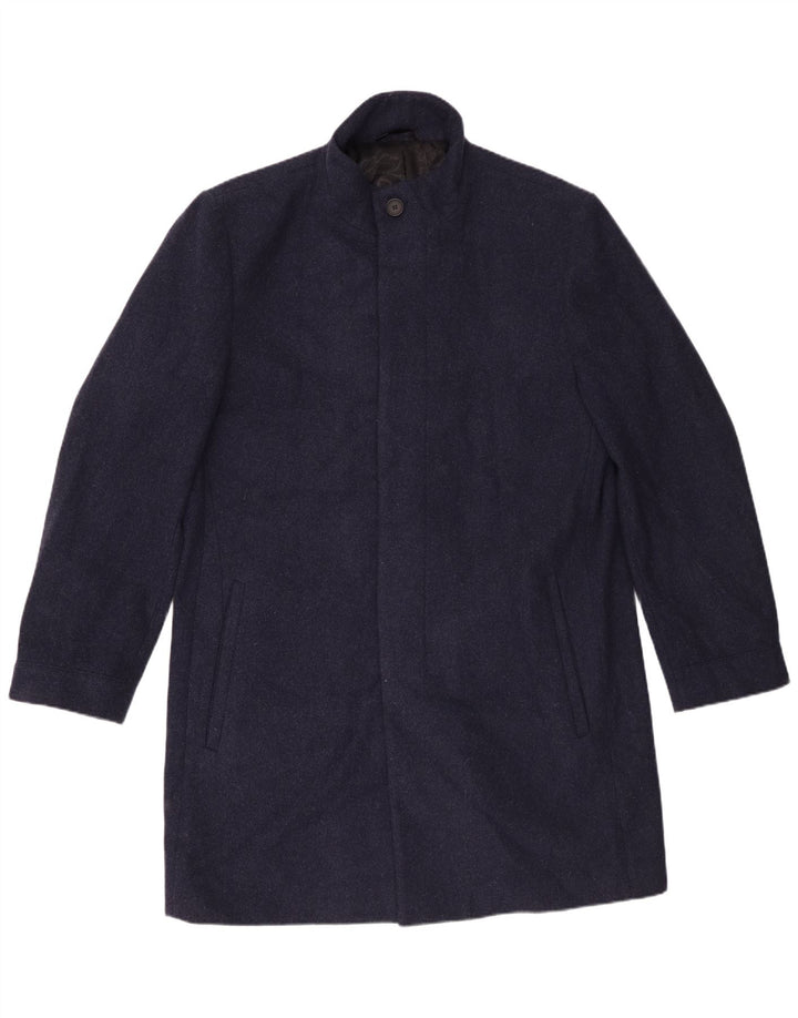 Marks & Spencer Abrigo para hombre UK 42 XL Lana azul marino