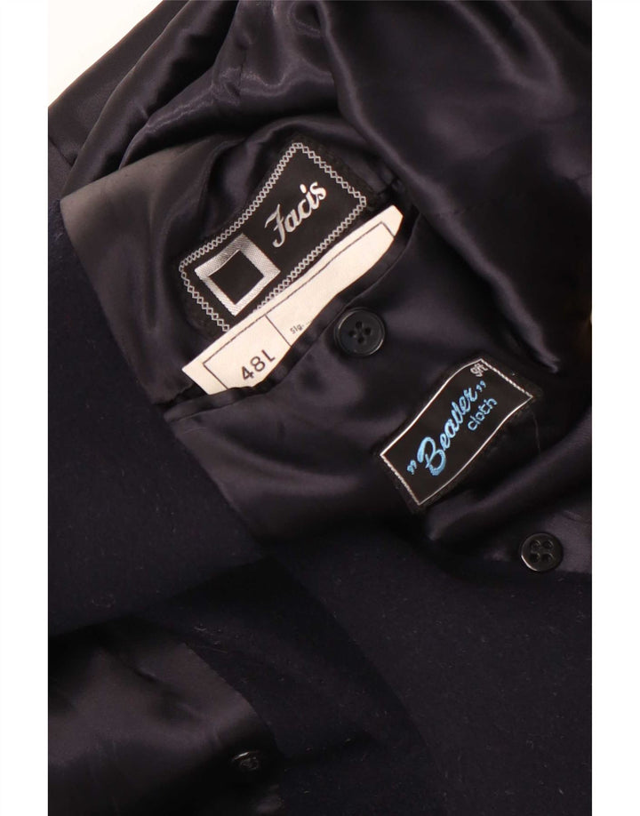Facis Abrigo Largo De Doble Botonadura Para Hombre IT 48 Medium Azul Marino