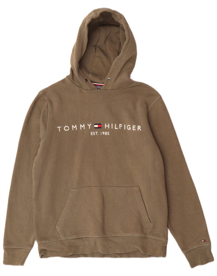 Tommy Hilfiger Jersey con capucha y estampado gráfico de algodón caqui mediano para hombre