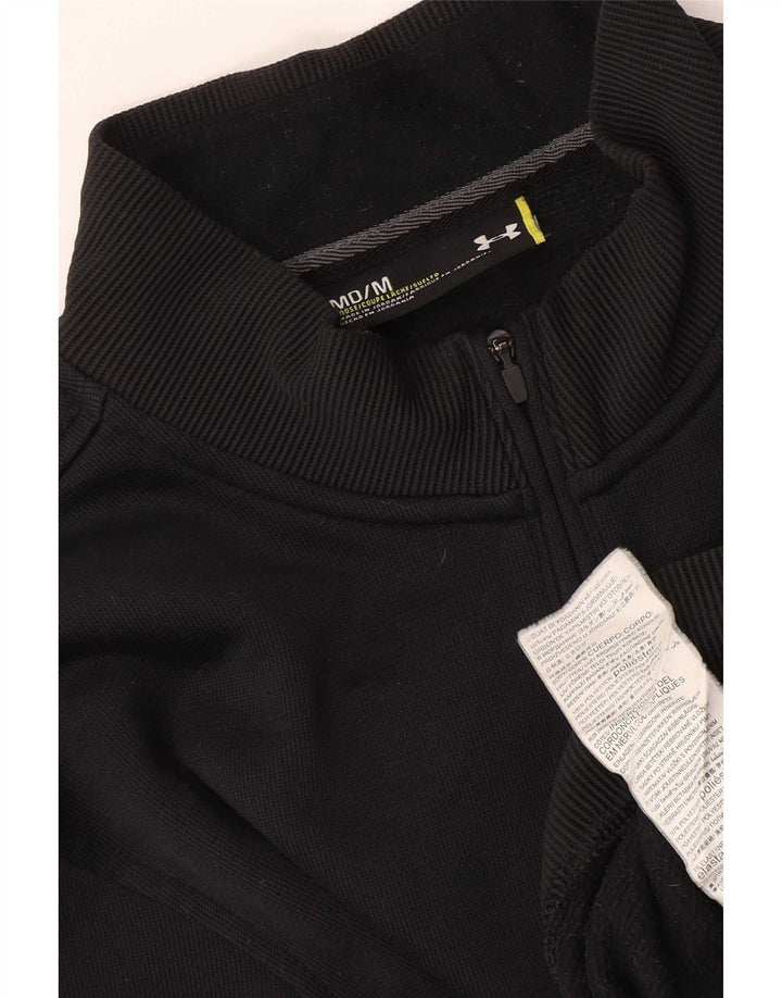Under Armour Hombre Zip Neck Sudadera Jumper Medium Negro Poliéster