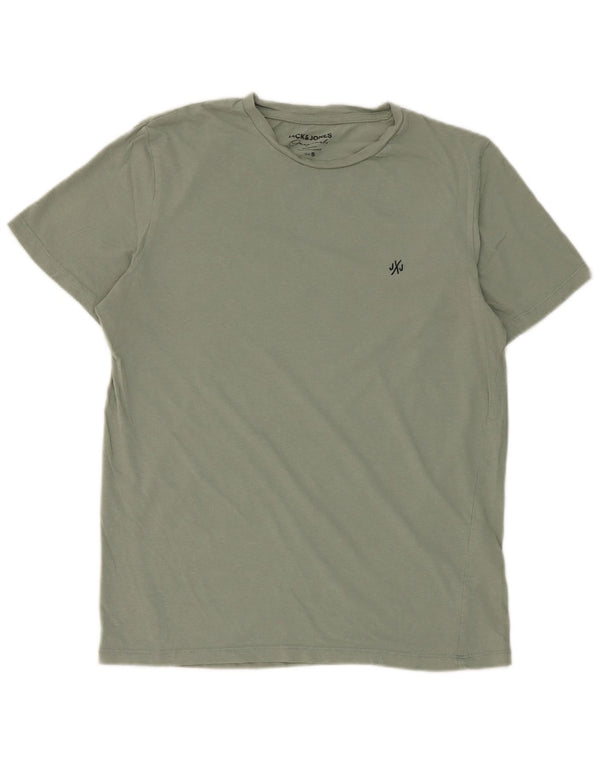 Jack & Jones Hombre Camiseta Regular Fit De Manga Corta Top Small Verde Algodón