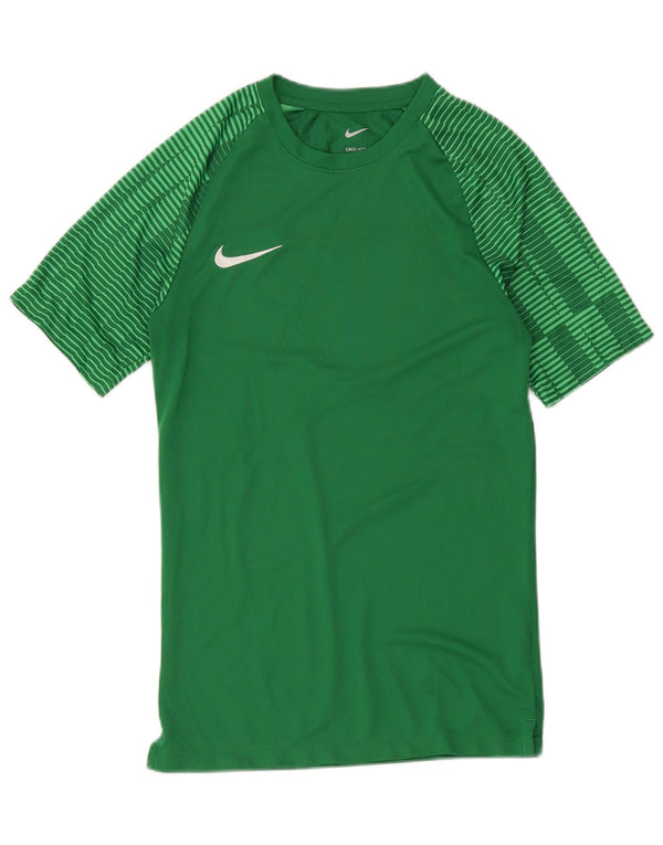 Nike Camiseta ajustada Dri Fit para hombre Top pequeño de poliéster a rayas verdes