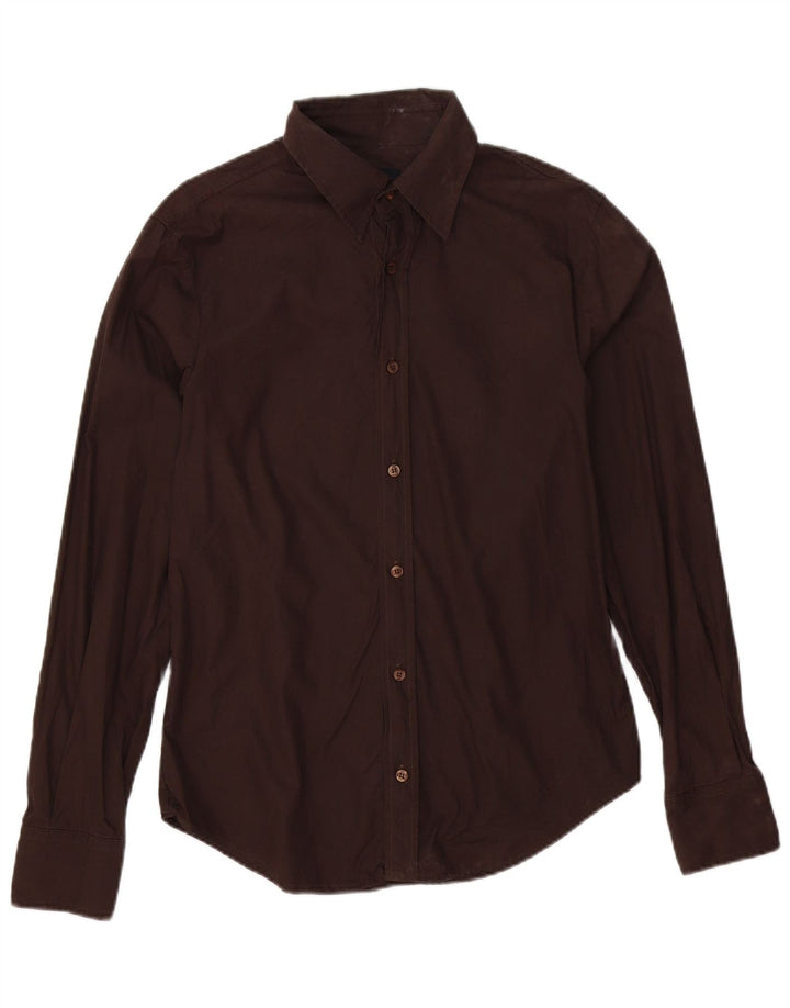 Camisa Just Cavalli para mujer UK 44 Algodón marrón medio