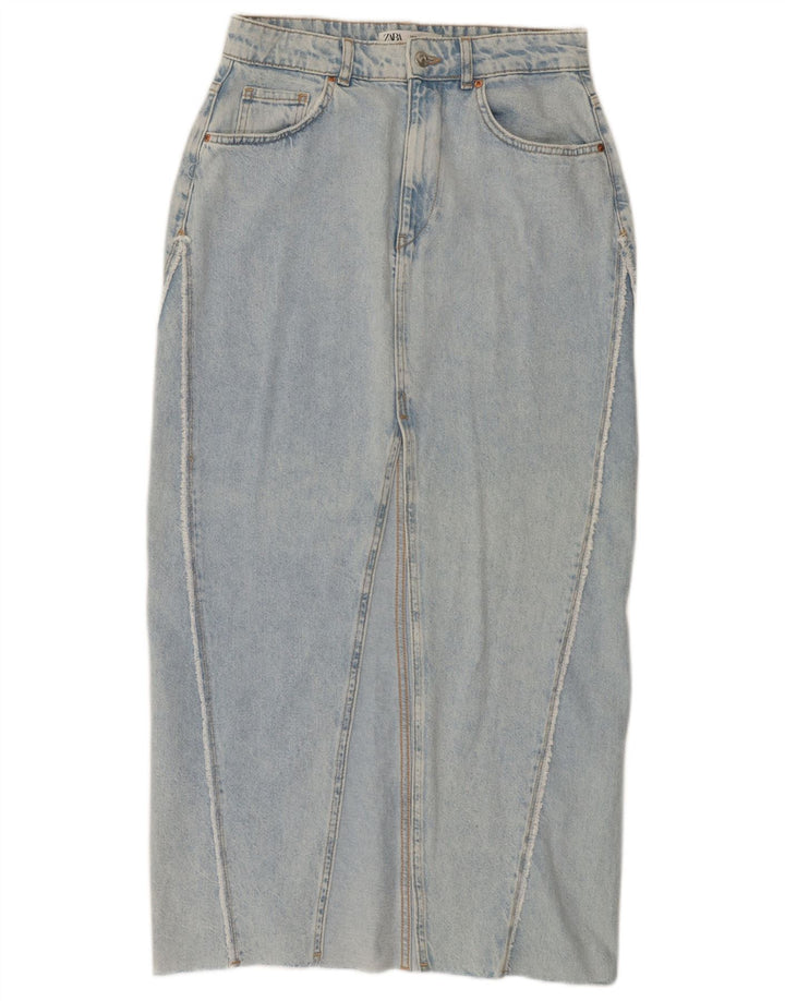 Zara Mujer Falda Vaquera Mediana W28 Azul