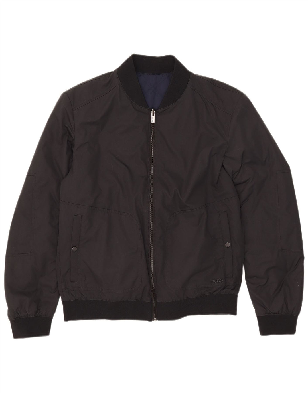 Hugo Boss Chaqueta reversible para hombre UK 36 Small Poliamida negra