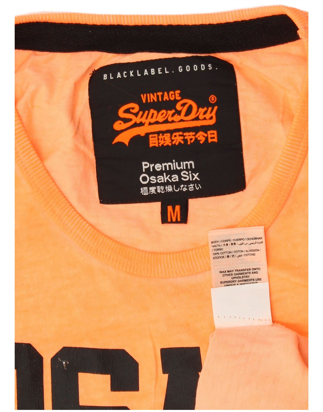 Superdry Camiseta Sin Mangas Con Gráfico Osaka Para Mujer UK 40 Algodón Floral Naranja Mediano