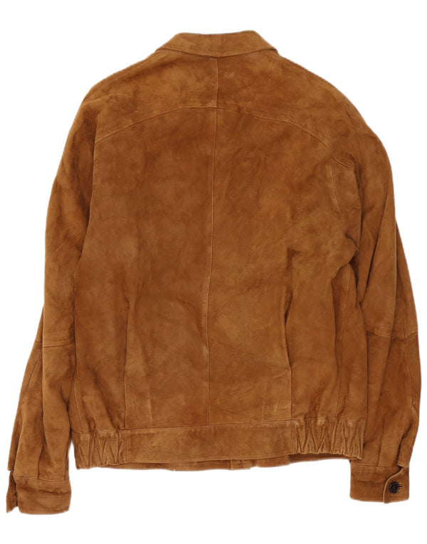 VINTAGE Chaqueta de ante para hombre Reino Unido 38 Beige medio