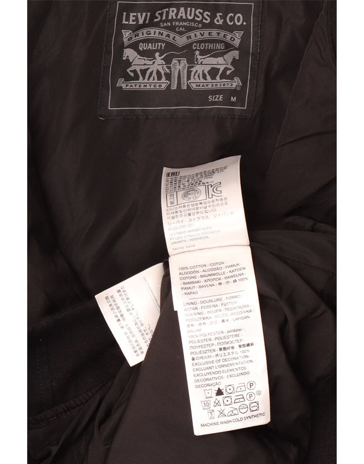 LEVI'S Chaqueta bomber para hombre UK 38 Mediana Algodón negro