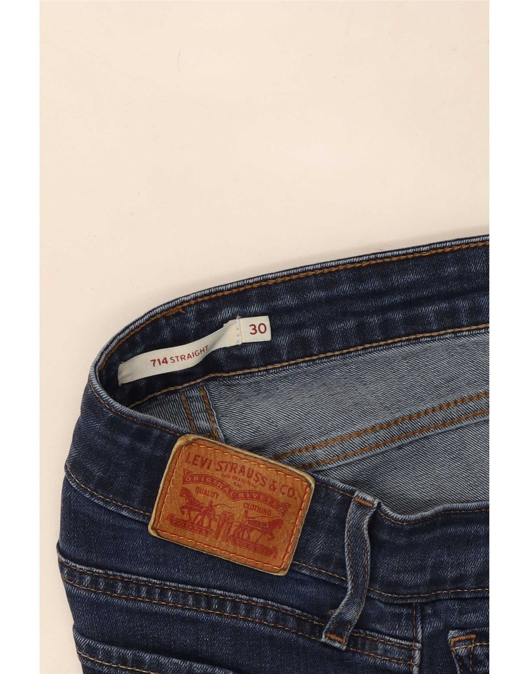 Vaqueros Levi's Mujer 714 Rectos W30 L29 Azul Marino