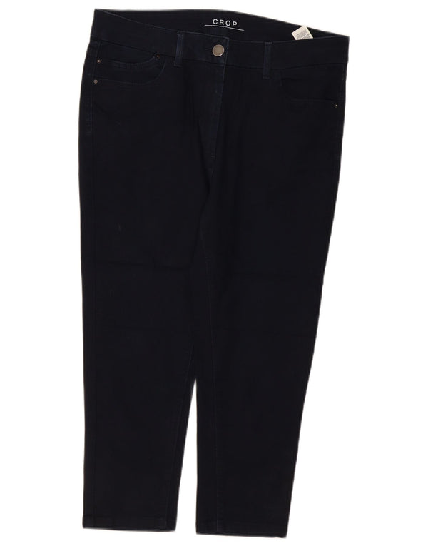 Marks & Spencer Vaqueros recortados para mujer UK 40 Large W34 L22 Azul marino