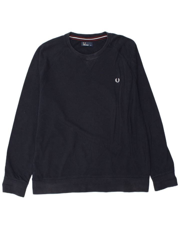 Fred Perry Sudadera Hombre Jumper 2XL Azul Marino Algodón
