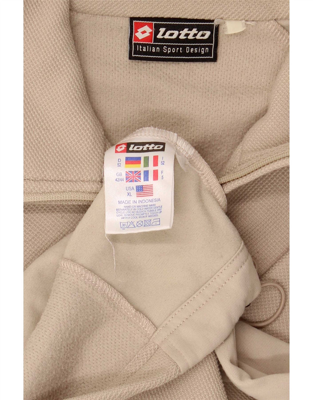 Lotto Chaqueta de Chándal para Hombre UK 42/44 XL Beige Poliéster