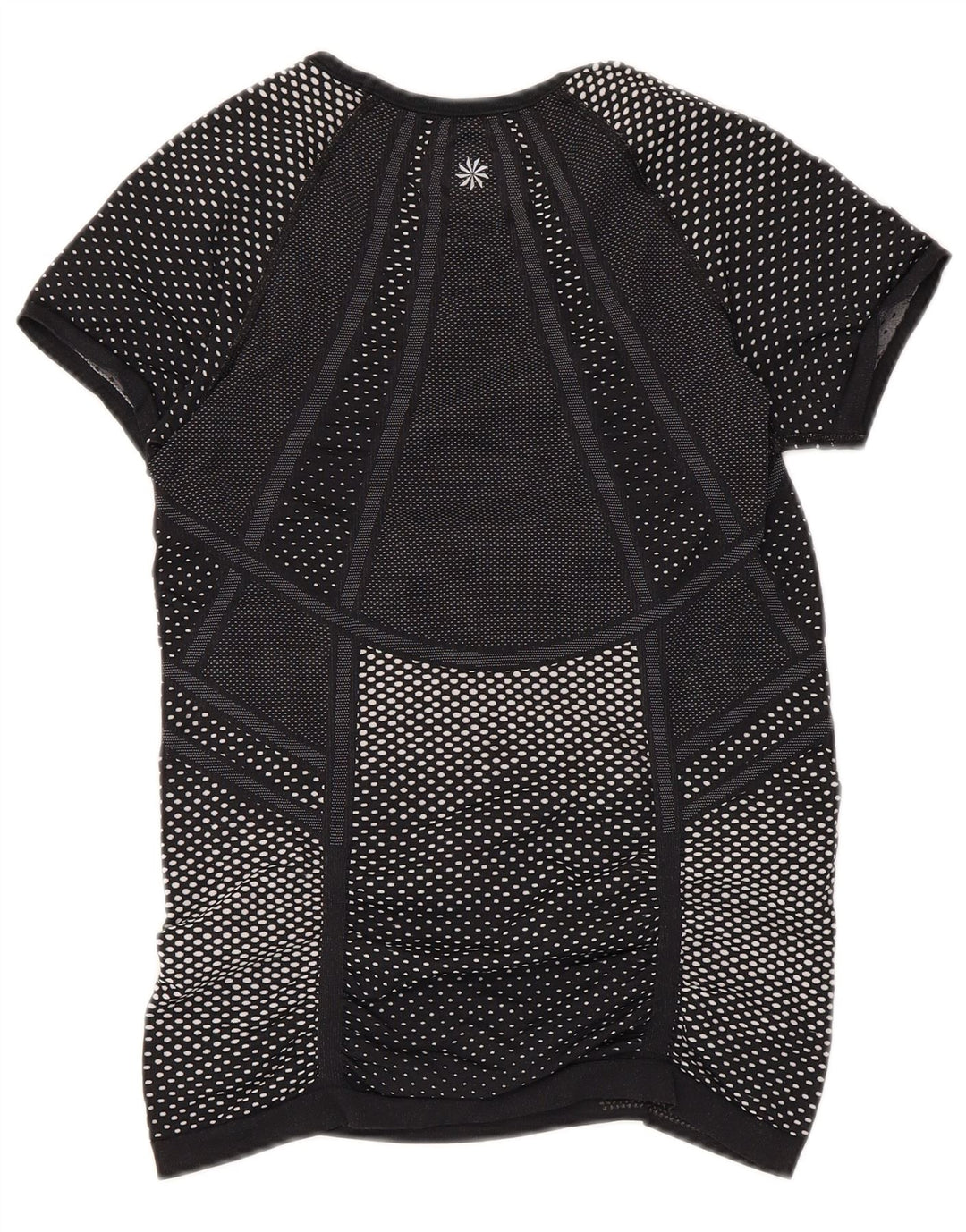ATHLETA Camiseta para mujer Top UK 8 Small Black Spotted Poliéster