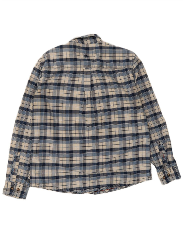 Camisa de franela para hombre de Fat Face de algodón con cuadros azules grandes