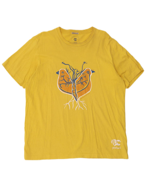 Timberland Hombre Earthkeepers Regular Fit Graphic Camiseta Top XL Amarillo