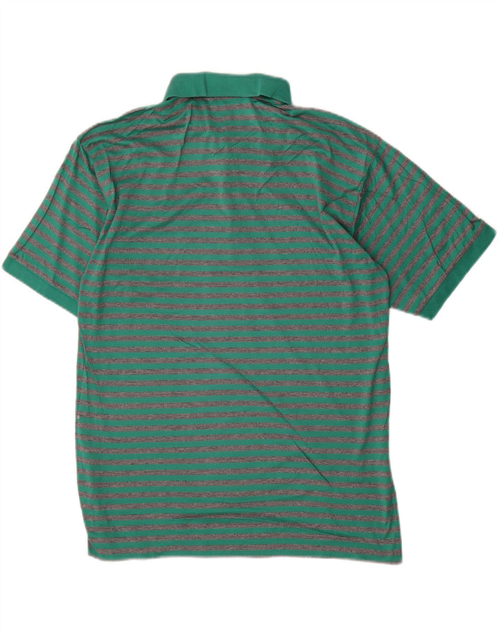 CACHAREL Polo Hombre Algodón Rayas Verde Pequeño