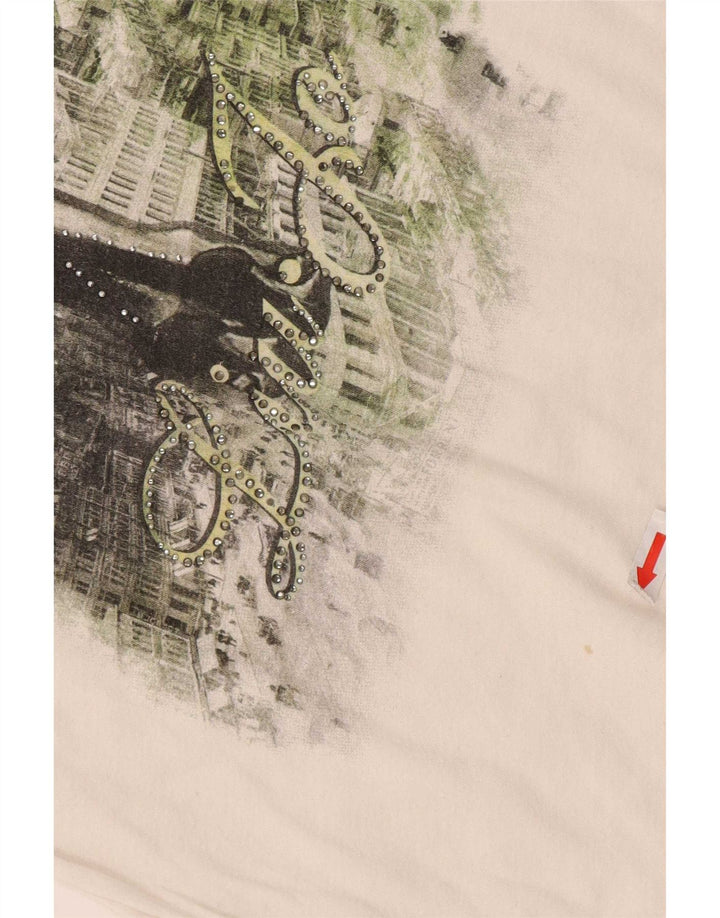 Liu Jo - Camiseta gráfica para mujer, talla 40, talla M, color blanco