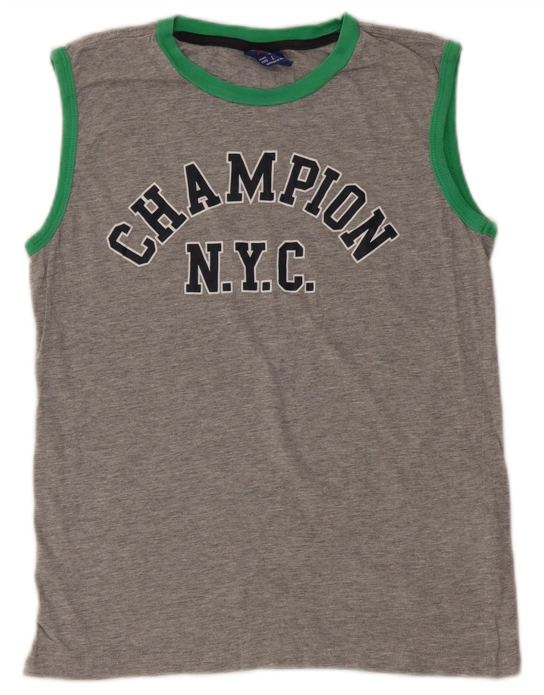 CHAMPION Camiseta sin mangas estampada para niños 11-12 años Algodón gris