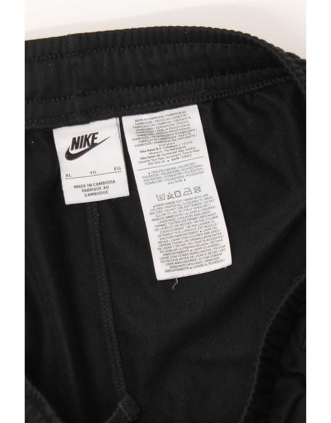 Nike Pantalones De Chándal Hombre Joggers XL Negro Poliéster