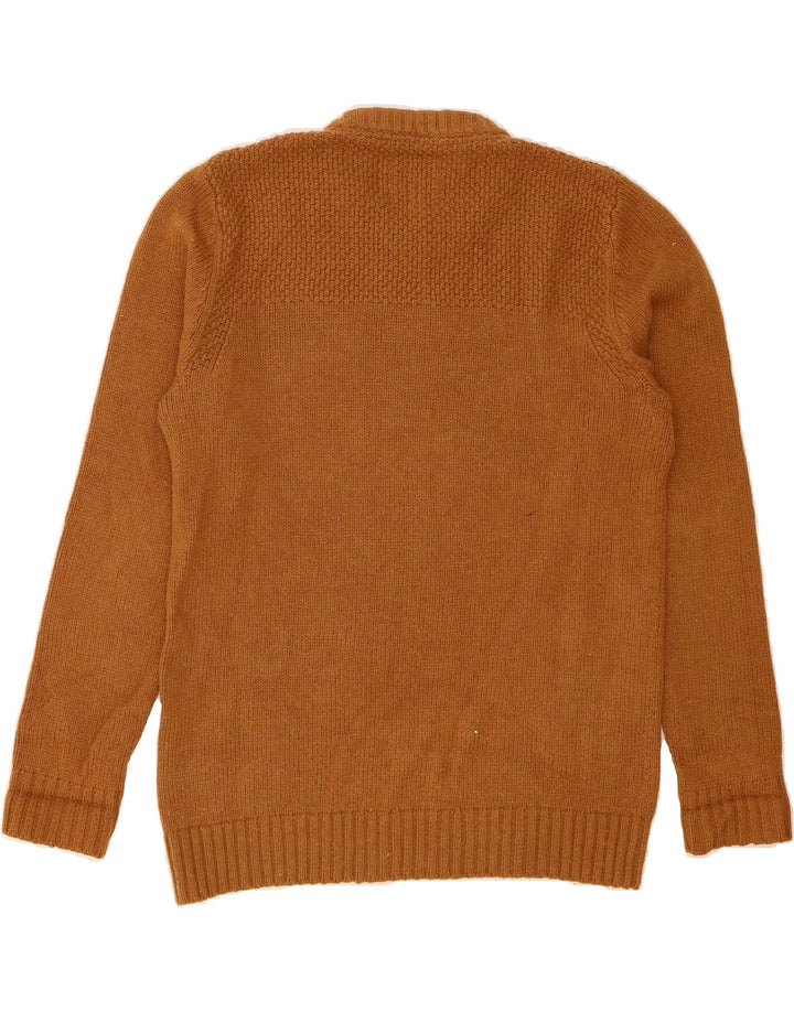 FAT FACE Womens Crew Neck Jumper Sweater UK 14 Medium Brown Cotton Vintage Fat Face and Second-Hand Fat Face from Messina Hembry 