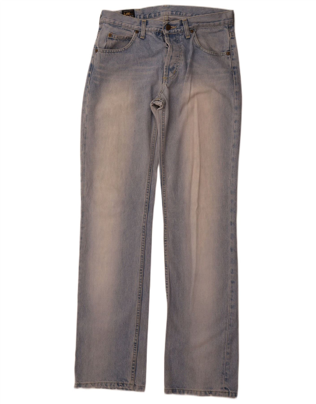 LEE Mens Seattle Straight Jeans W31 L34 Blue Cotton