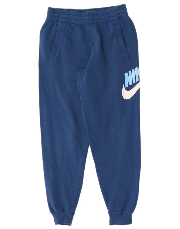 Nike - Pantalón de chándal gráfico para niño, 10-11 años, algodón azul medio