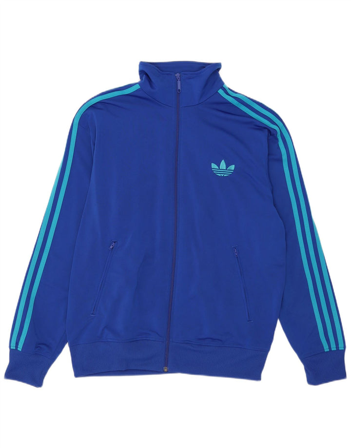 Adidas Hombre Chándal Top Chaqueta Grande Azul Poliéster