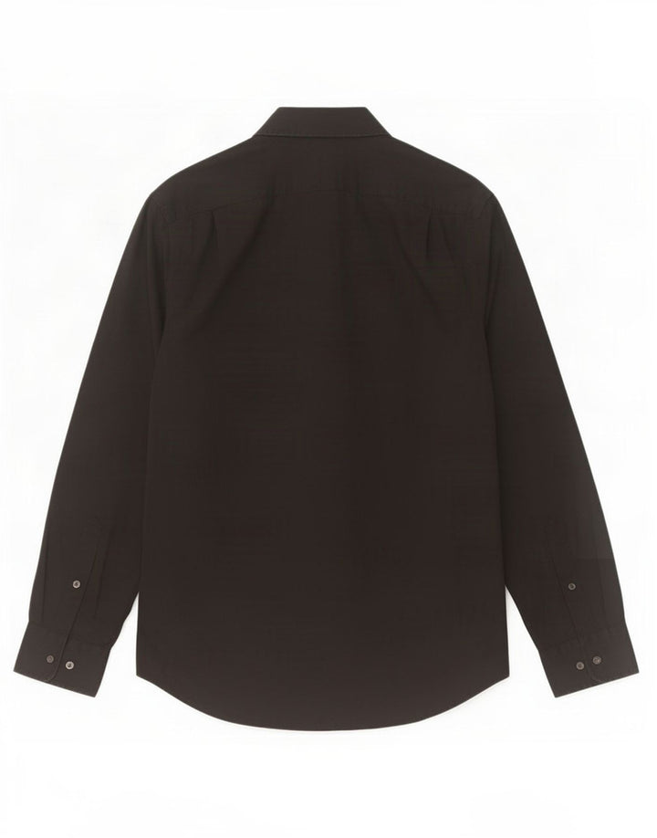 Camisa Gap de corte clásico para hombre, algodón negro mediano