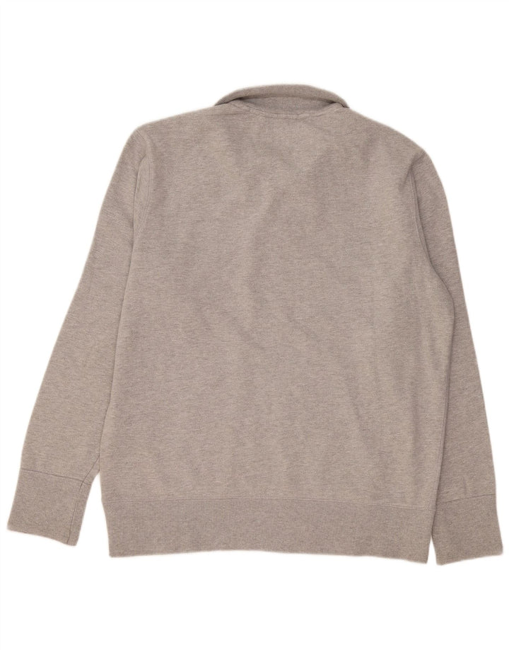 Calvin Klein Jeans - Sudadera con cuello y botones para hombre, talla 2XL, color gris