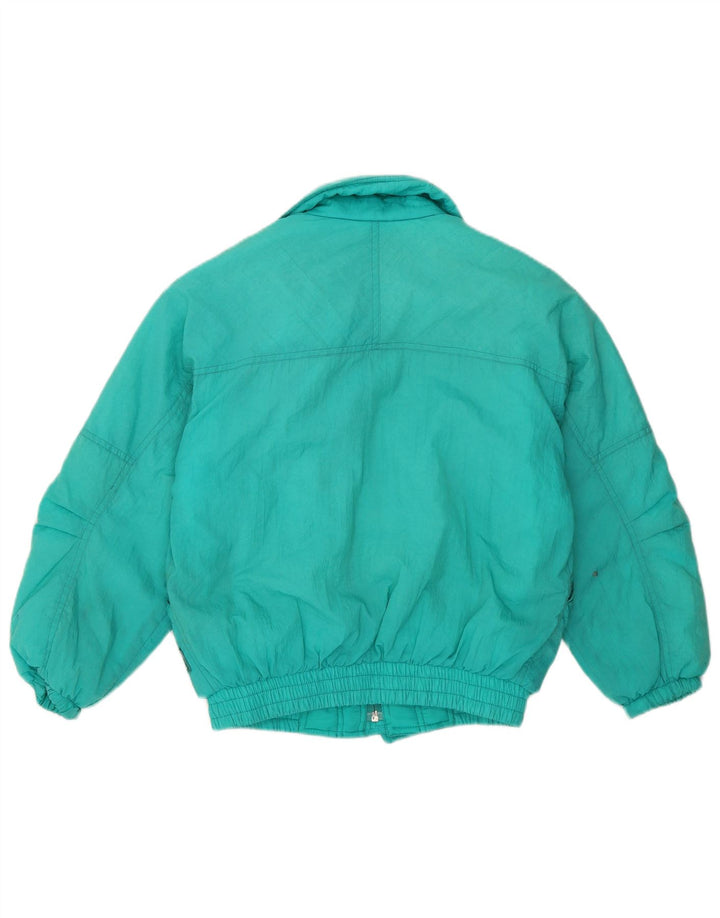 Belfe Chaqueta de esquí con gráfico extragrande para niña 10-11 años Poliamida verde Años 80