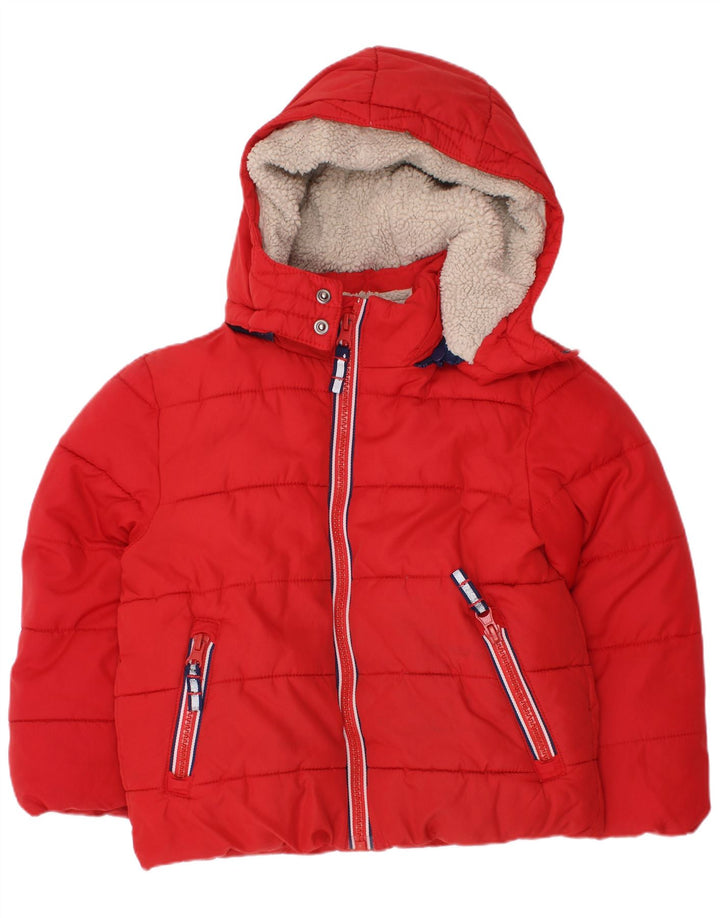 Boden Chaqueta acolchada con capucha para niño 3-4 años Rojo Poliéster