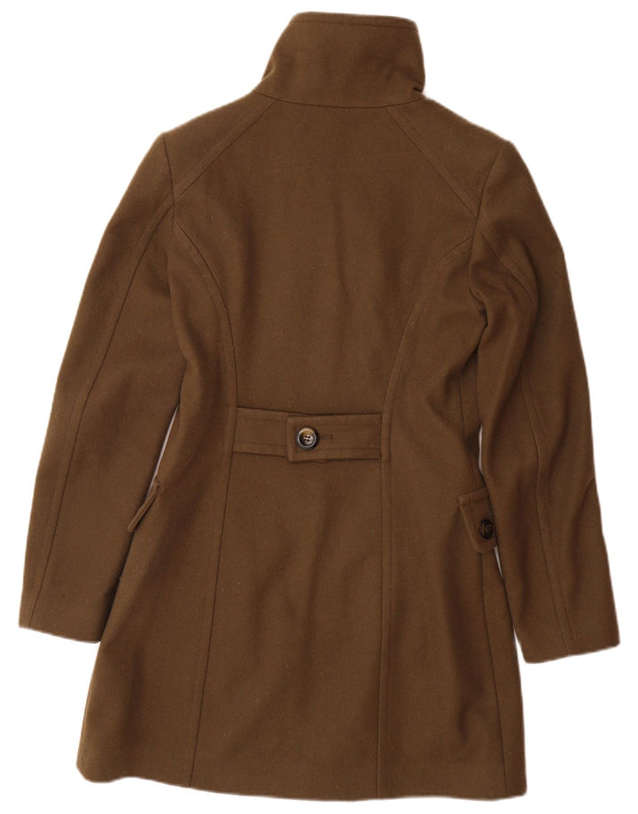 BENETTON Abrigo para mujer UK 8 Small Lana marrón