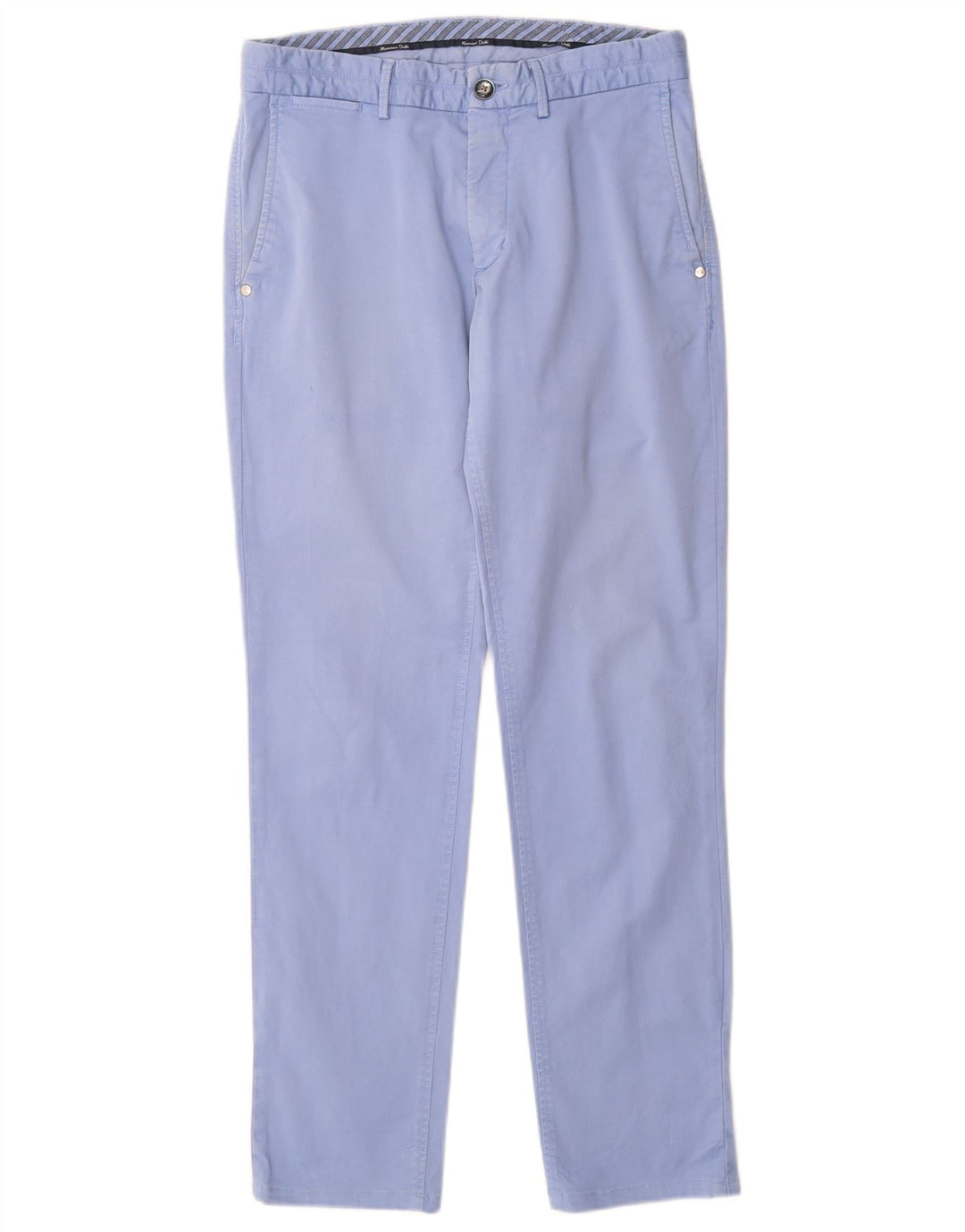 MASSIMO DUTTI Pantalón chino slim fit para hombre EU 38 Small W30 L30 Azul