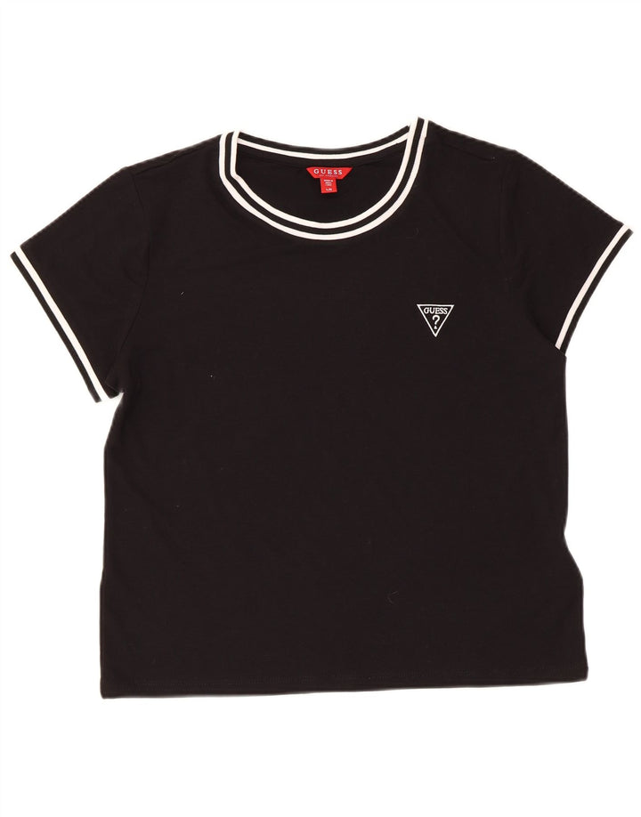 Guess Camiseta Mujer Top UK 44 Grande Poliéster Negro