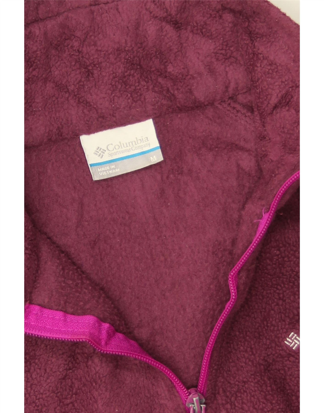 Columbia Chaqueta polar para mujer UK 44 Poliéster burdeos mediano