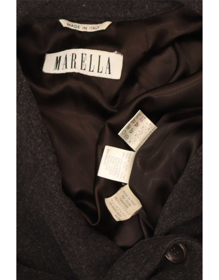 Marella Abrigo extragrande para mujer UK 8 Small Lana gris
