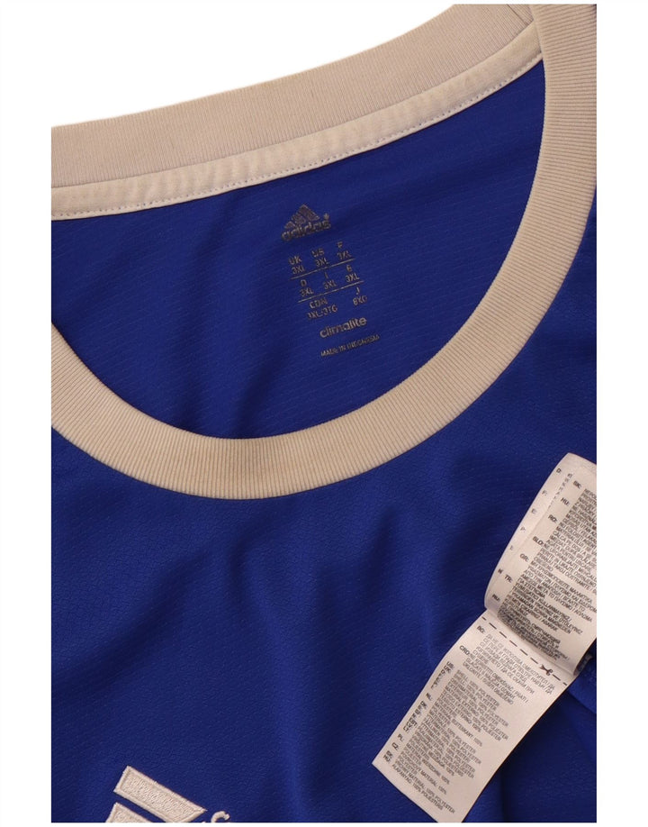 Adidas Mens Climalite Camiseta Top 3XL Azul Poliéster