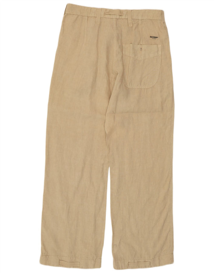 DOCKERS Pantalón chino recto para hombre W31 L32 Algodón beige