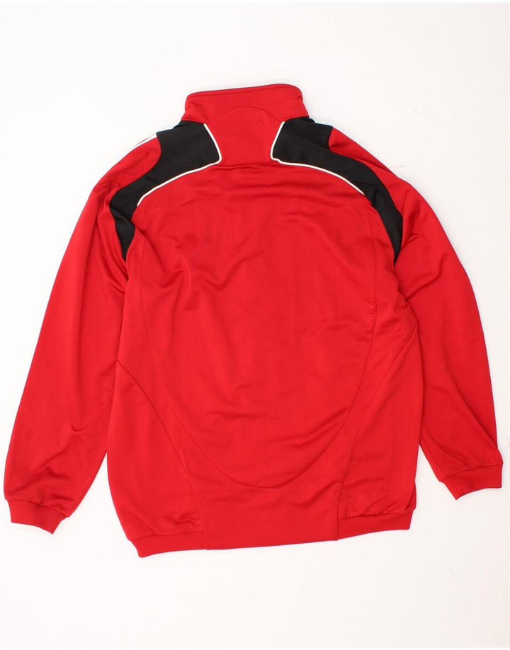 ADIDAS Chaqueta superior de chándal para hombre Reino Unido 42/44 Poliéster con bloques de color rojo grande