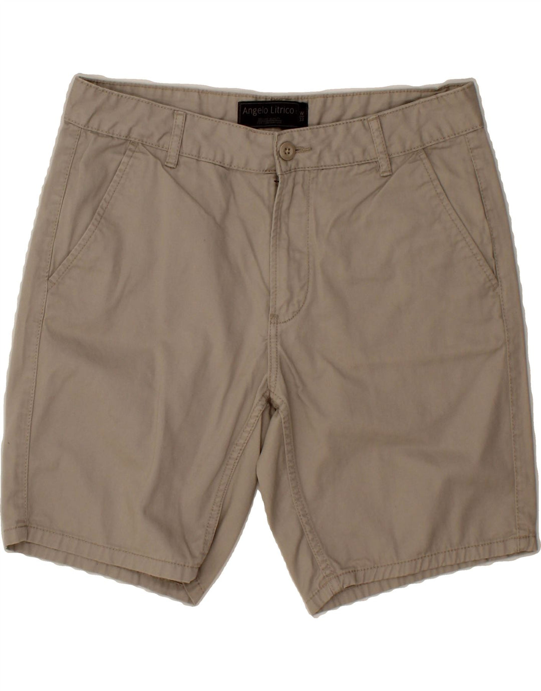 ANGELO LITRICO Mens Chino Shorts W33 Medium Beige Cotton Vintage Angelo Litrico and Second-Hand Angelo Litrico from Messina Hembry 