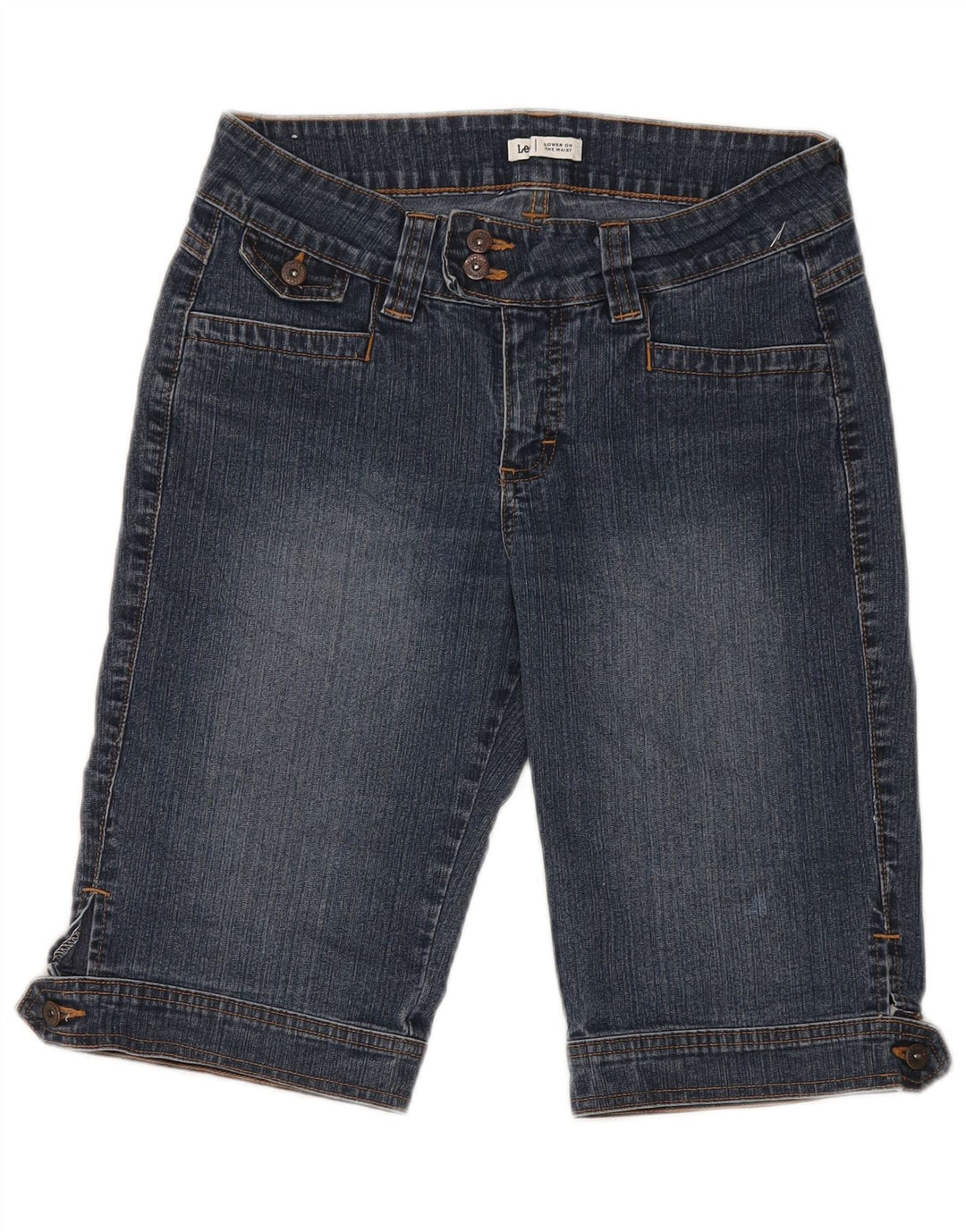 Lee - Pantalones cortos de mezclilla para mujer US 6 mediano W28 algodón azul