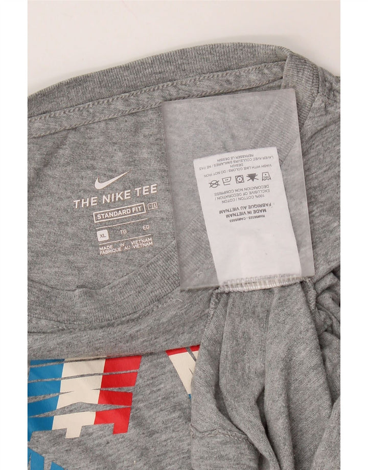NIKE Camiseta gráfica de ajuste estándar para mujer UK 40 XL Algodón gris