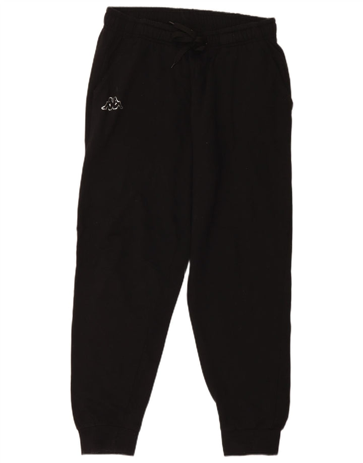Kappa Hombre Pantalones De Chándal Joggers Large Negro Algodón