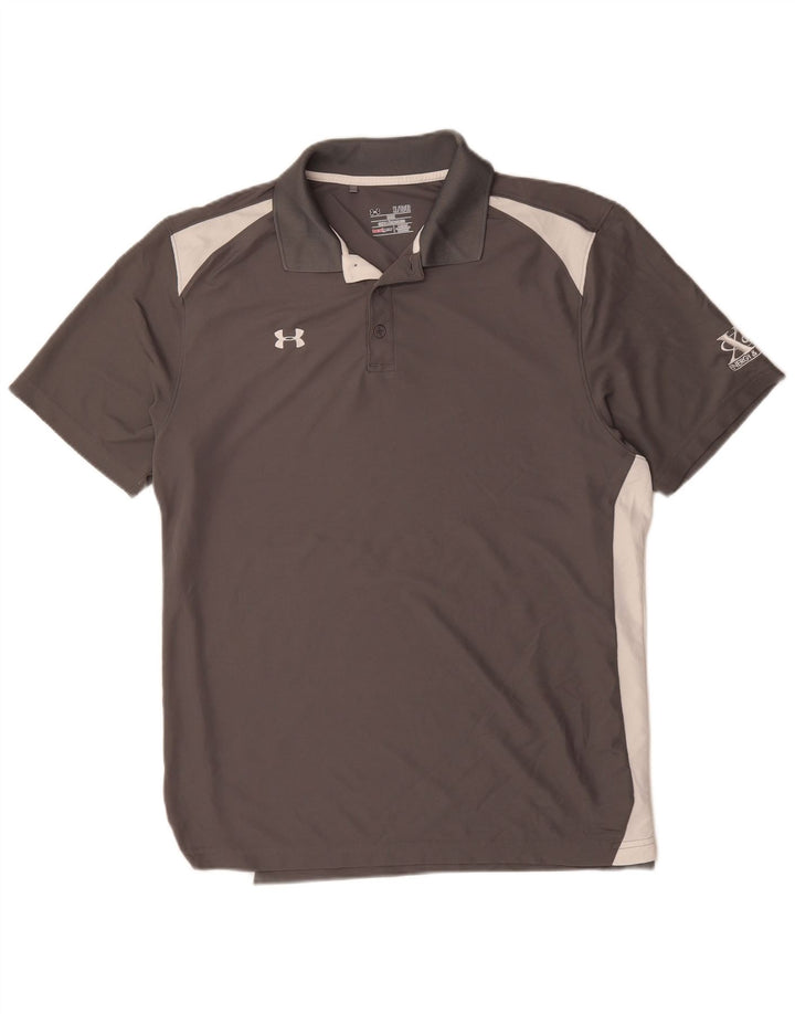 UNDER ARMOUR Polo Heat Gear para hombre XL Gris Colorblock Poliéster