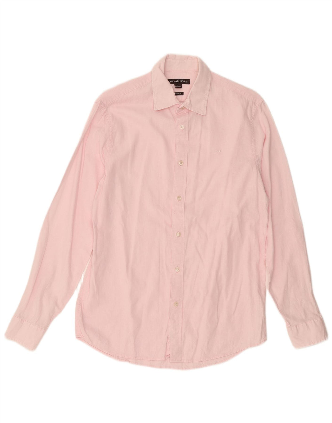 MICHAEL KORS Camisa de corte clásico para hombre, talla pequeña, lino rosa